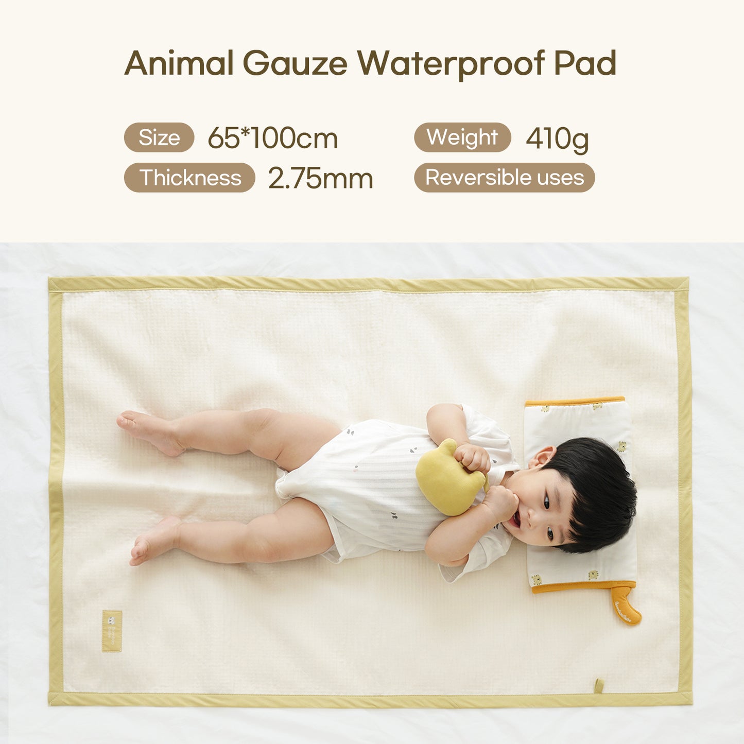 밤부베베 Bamboobebe Animal Cotton Reversible Baby Waterproof Pad
