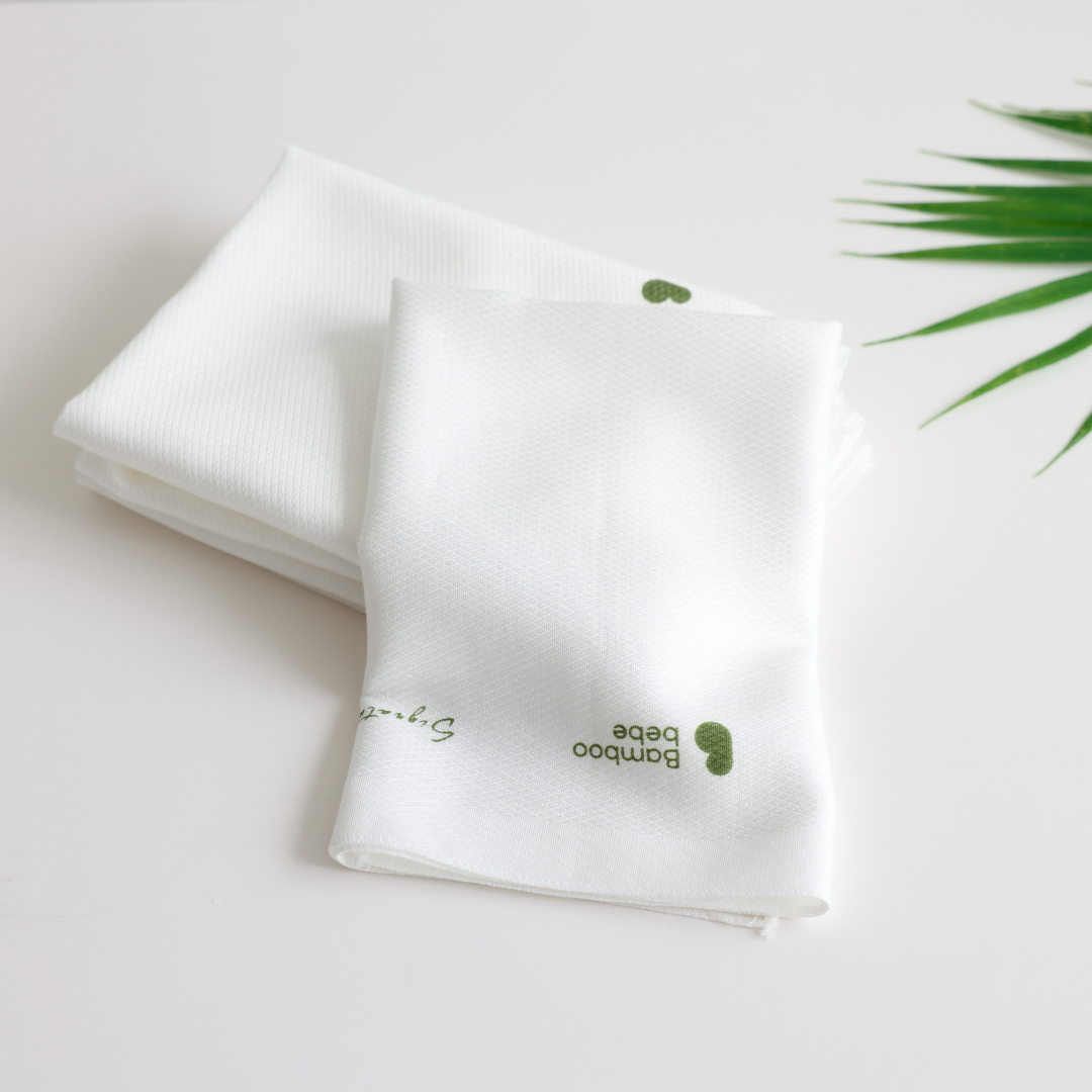 밤부베베 Bamboobebe Signature Embossed Gauze Handkerchief Pure
