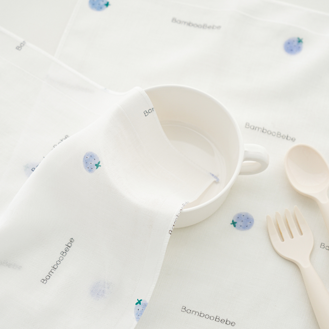 밤부베베 Bamboobebe Signature Gauze Handkerchief Yummy Veggie (6 pcs)