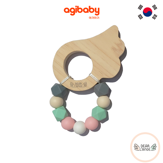 Dear L'Ange Hinoki Wooden Teether Toy Wing Design