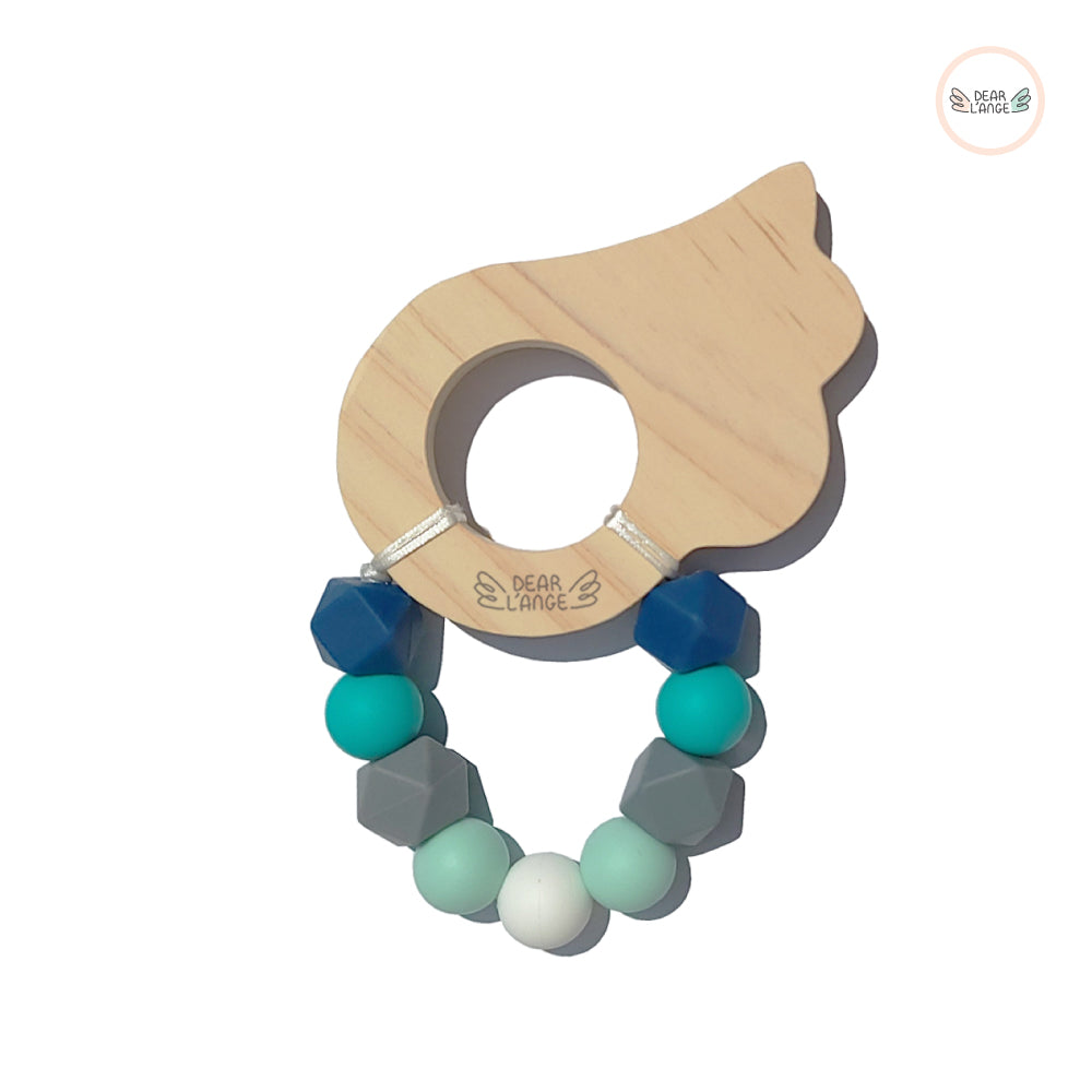 Dear L'Ange Hinoki Wooden Teether Toy Wing Design