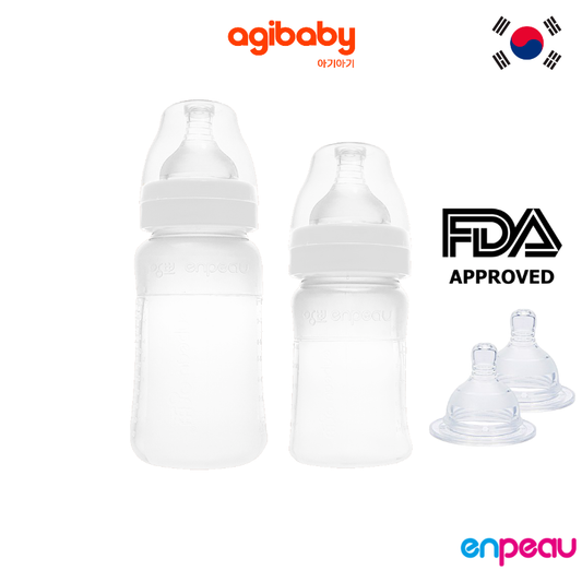 Enpeau Silicone Baby Bottles and Teats (FDA Approved)