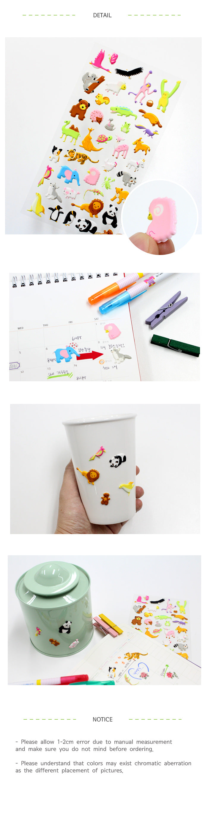 Petit Fancy Lovely Animals-Animals Sticker (DA-5103B)