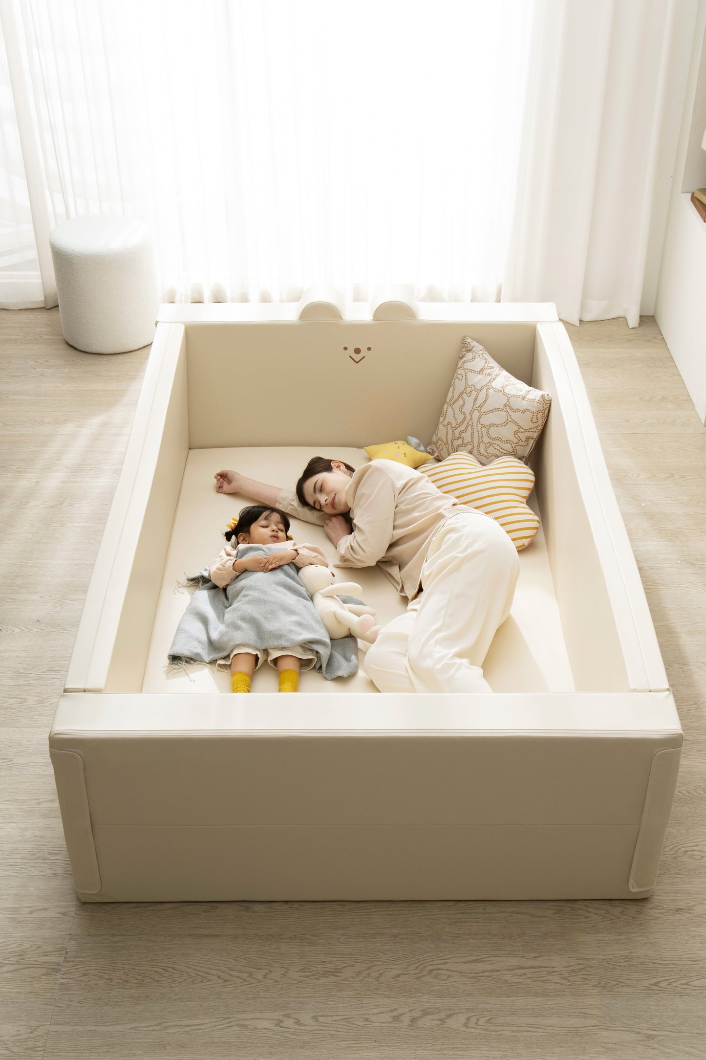 알집매트 Alzip Milky Bear Family Bumper Bed