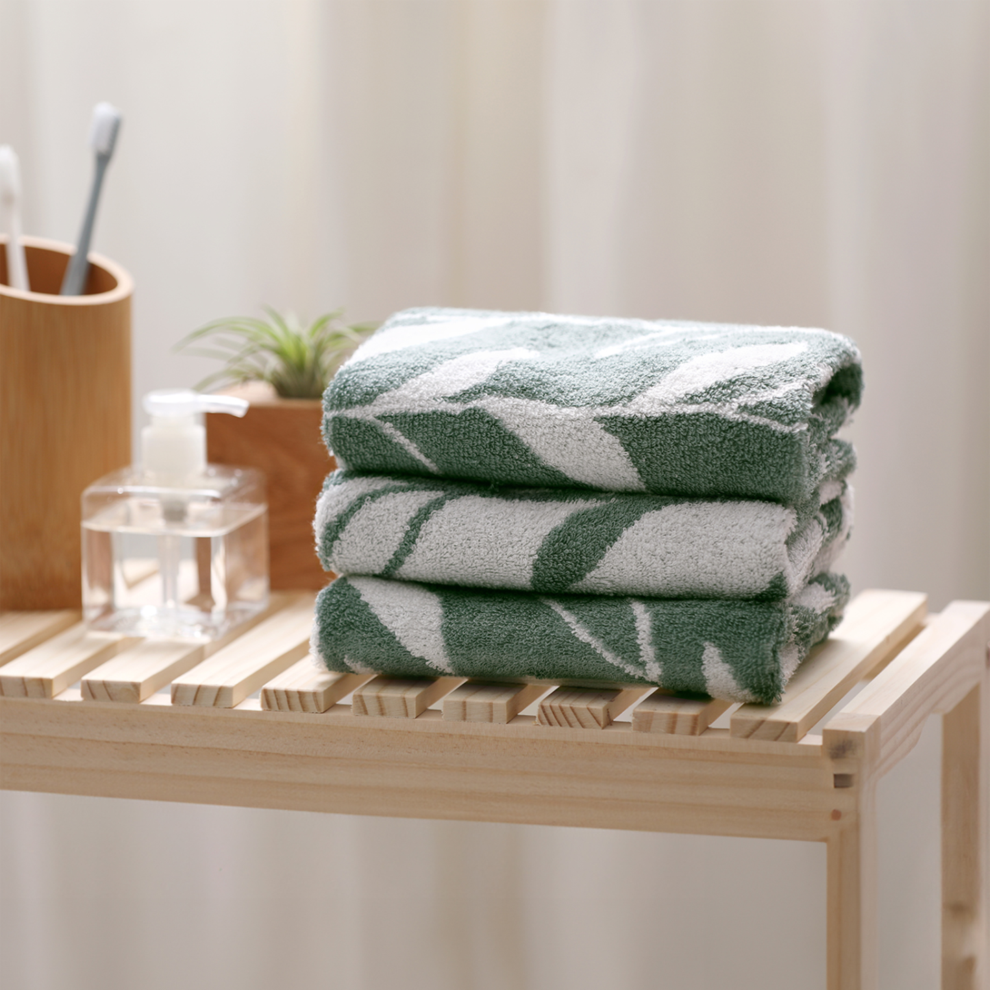 밤부베베 Botanic Pattern Light Face Towel