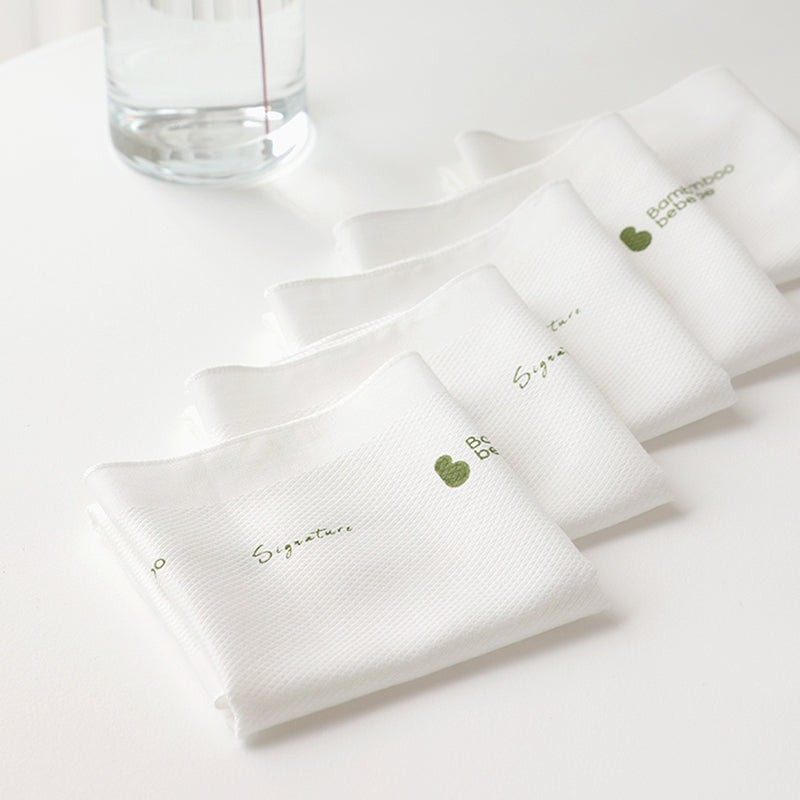 밤부베베 Bamboobebe Signature Embossed Gauze Handkerchief Pure