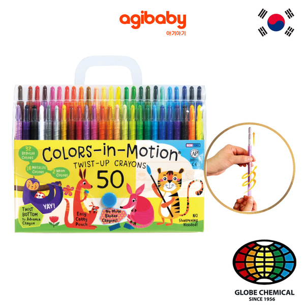 Colors-in-Motion 50 Twistable Crayons – Agibaby