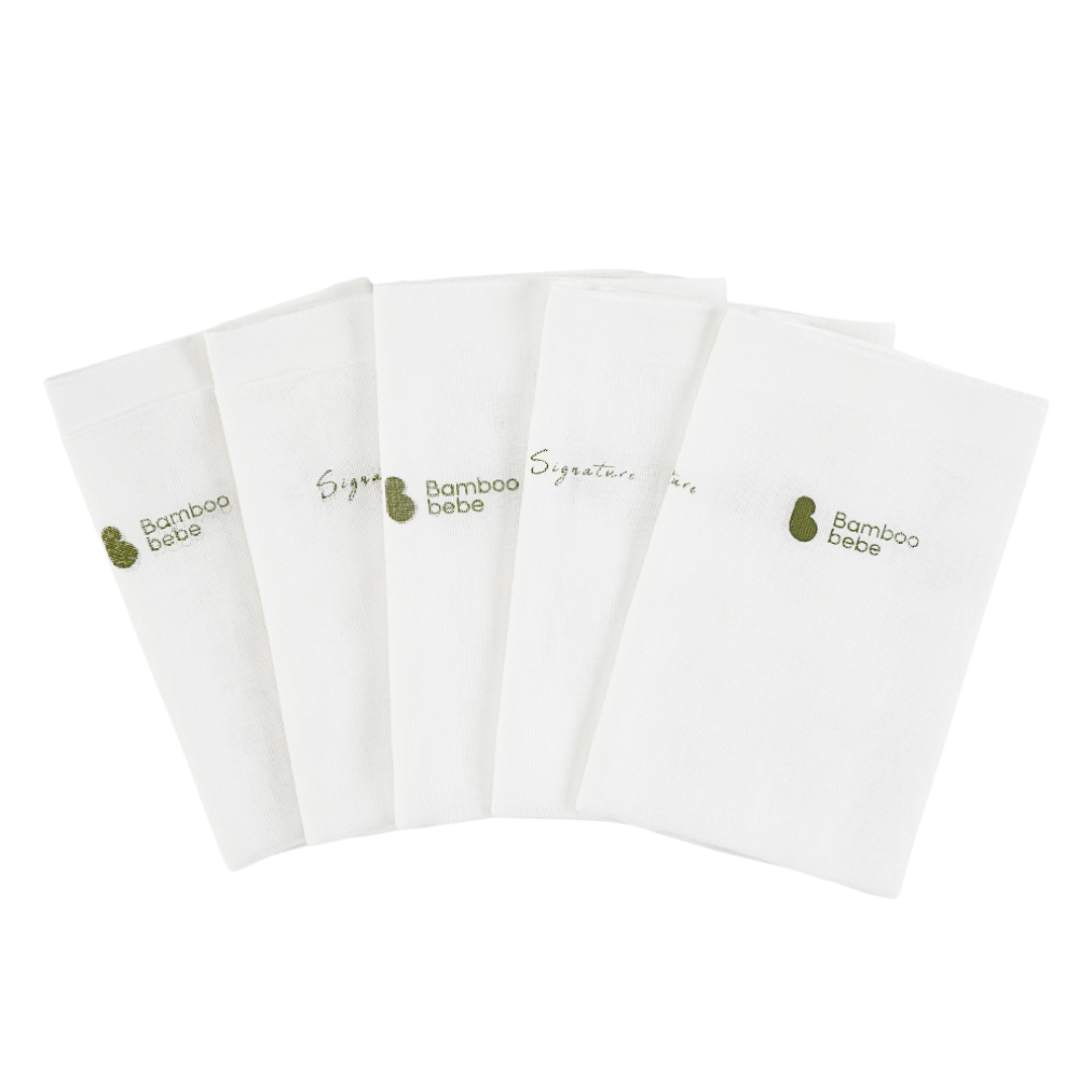 밤부베베 Bamboobebe Signature Gauze Handkerchief Pure 5pcs/10pcs