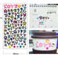 Petit Fancy BLack Line Alphabets Sticker Embossed (DA-5694)