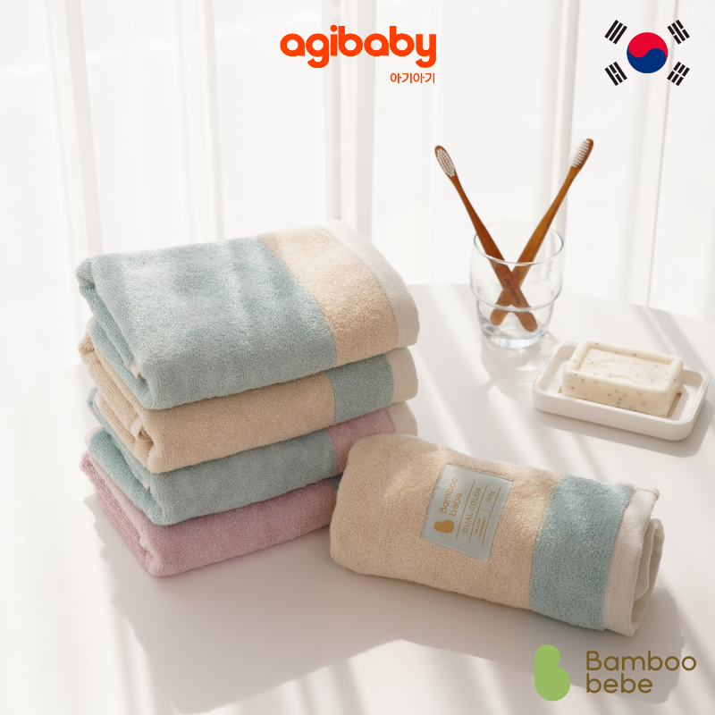 밤부베베 Bamboobebe Dual Colour Face Towel