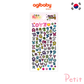 Petit Fancy BLack Line Alphabets Sticker Embossed (DA-5694)