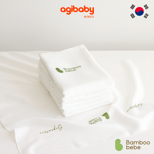밤부베베 Bamboobebe Signature Pure Bath Towel Cloth Diaper Swaddle Blanket(5pcs)