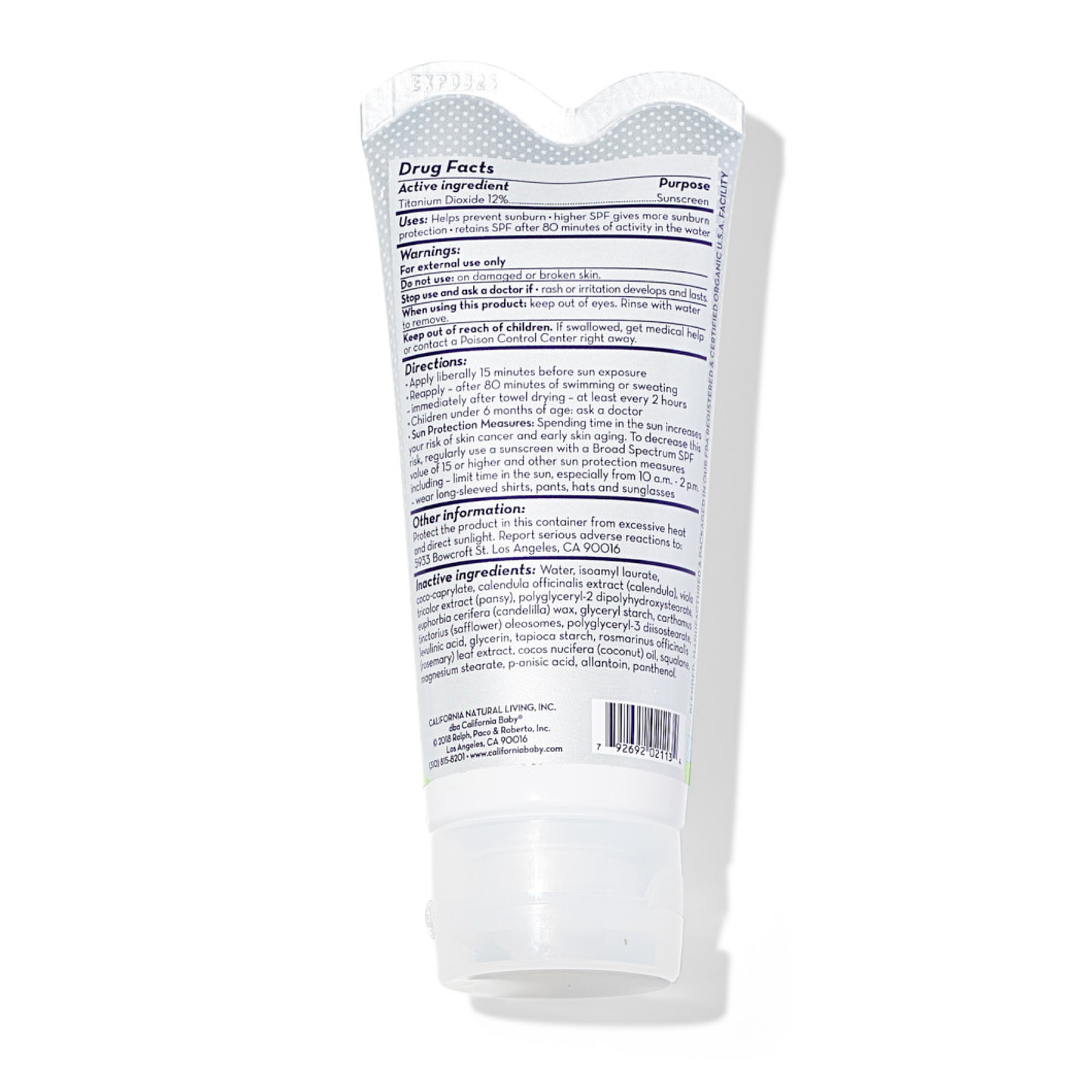 California Baby Super Sensitive™ Broad Spectrum SPF 30+ Sunscreen (Unscented)