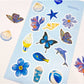 Petit Fancy Floral Blue Sticker (PD-830)