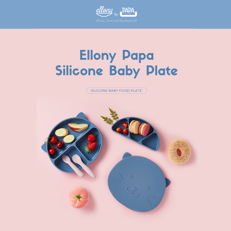 엘로나파파 Ellony Silicone Plate Set by Papastuff