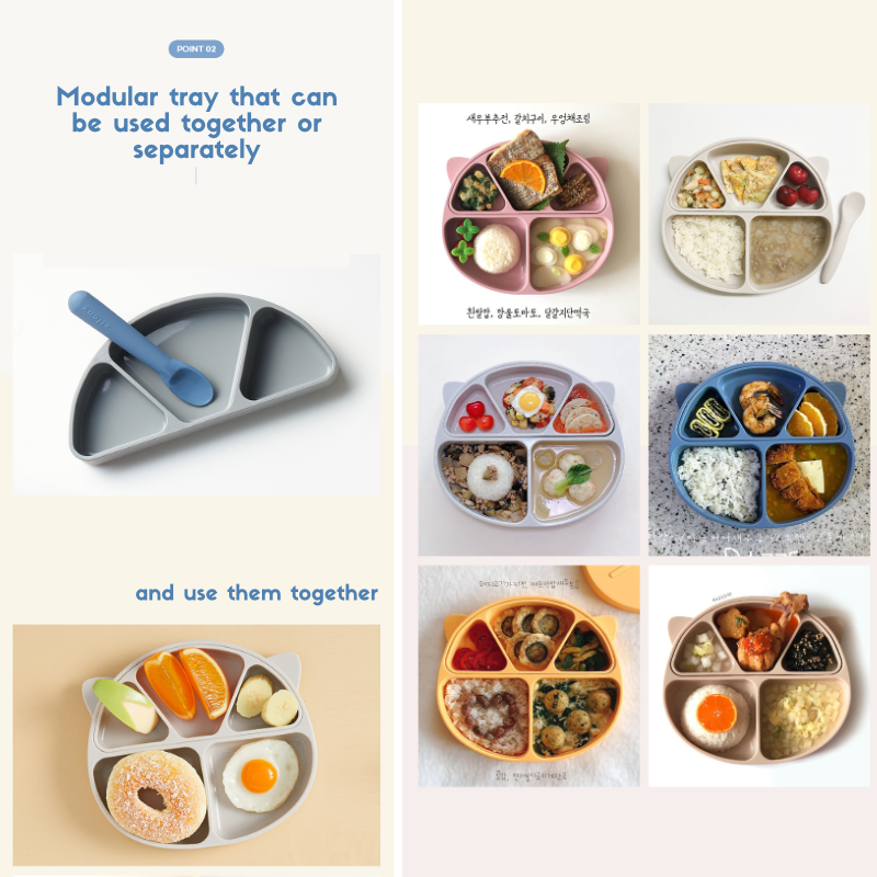 엘로나파파 Ellony Silicone Plate Set by Papastuff