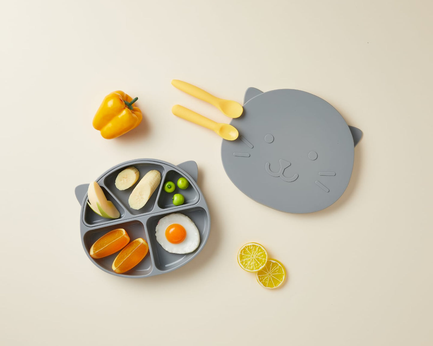 엘로나파파 Ellony Silicone Plate Set by Papastuff